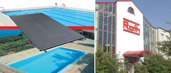 rothpool captador solar para el calentamiento de agua de piscinas