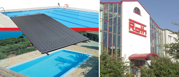 rothpool captador solar para el calentamiento de agua de piscinas